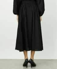 FMHDD03250 MICHEL KLEIN(ミッシェルクラン) [セットアップ対応/コージーボトム]ギャザースカート ブラック