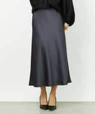 FMHDD04230 MICHEL KLEIN(ミッシェルクラン) [コージーボトム]ヴィンテージサテンスカート ライトブルー