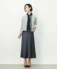 FMHDD04230 MICHEL KLEIN(ミッシェルクラン) [コージーボトム]ヴィンテージサテンスカート ライトブルー