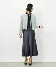 FMHDD04230 MICHEL KLEIN(ミッシェルクラン) [コージーボトム]ヴィンテージサテンスカート ライトブルー