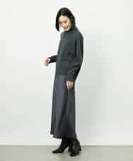 FMHDD04230 MICHEL KLEIN(ミッシェルクラン) [コージーボトム]ヴィンテージサテンスカート ライトブルー