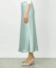 FMHDD04230 MICHEL KLEIN(ミッシェルクラン) [コージーボトム]ヴィンテージサテンスカート ライトブルー