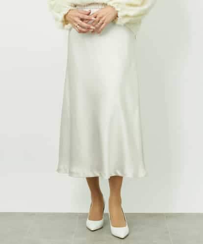 FMHDD04230 MICHEL KLEIN [コージーボトム]ヴィンテージサテンスカート