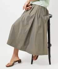 FMHDD05290 MICHEL KLEIN(ミッシェルクラン) [セットアップ対応/コージーボトム]ライトギャザースカート カーキ