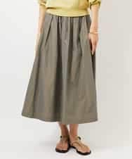 FMHDD05290 MICHEL KLEIN(ミッシェルクラン) [セットアップ対応/コージーボトム]ライトギャザースカート カーキ