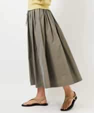 FMHDD05290 MICHEL KLEIN(ミッシェルクラン) [セットアップ対応/コージーボトム]ライトギャザースカート カーキ