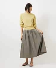 FMHDD05290 MICHEL KLEIN(ミッシェルクラン) [セットアップ対応/コージーボトム]ライトギャザースカート カーキ