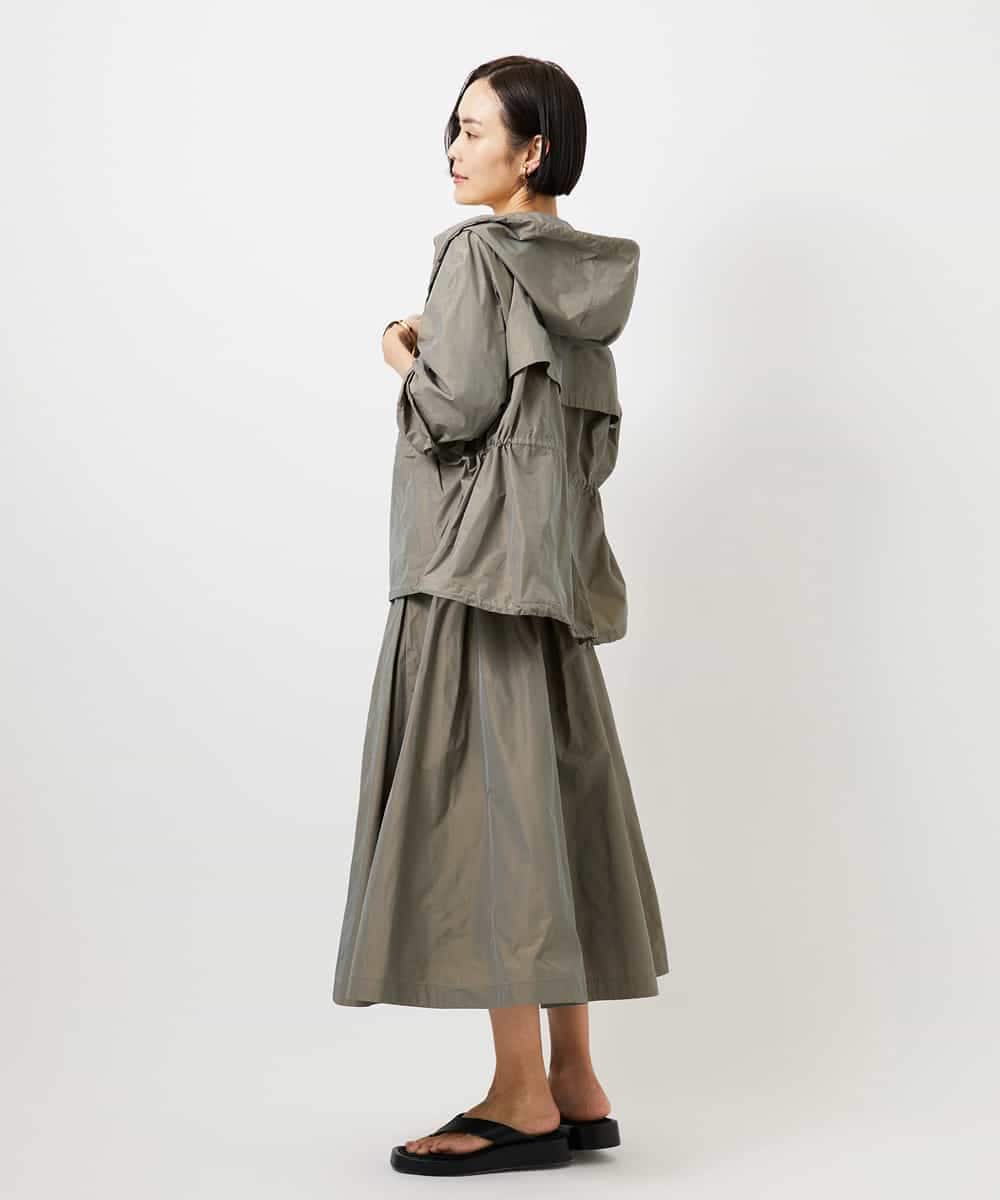 FMHDD05290 MICHEL KLEIN(ミッシェルクラン) [セットアップ対応/コージーボトム]ライトギャザースカート カーキ