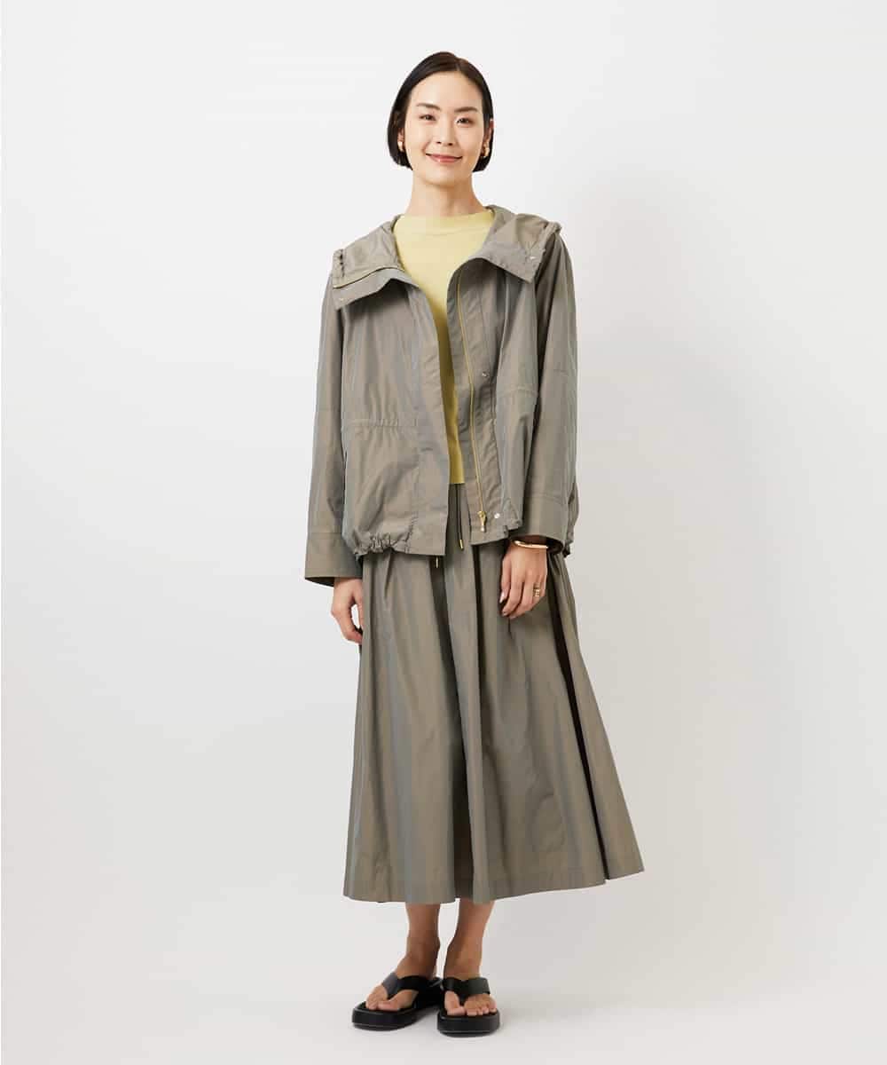 FMHDD05290 MICHEL KLEIN(ミッシェルクラン) [セットアップ対応/コージーボトム]ライトギャザースカート カーキ