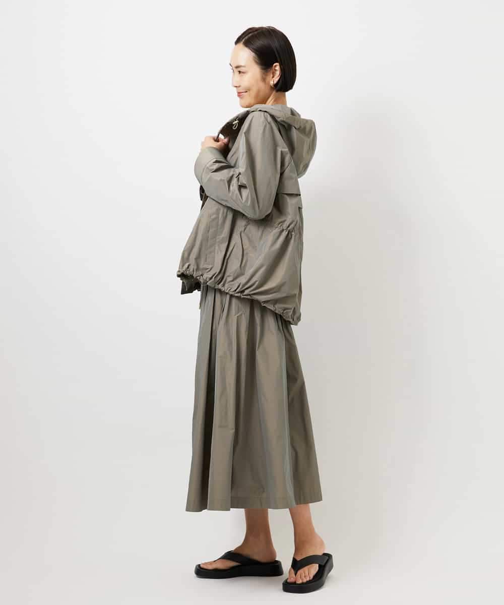 FMHDD05290 MICHEL KLEIN(ミッシェルクラン) [セットアップ対応/コージーボトム]ライトギャザースカート カーキ