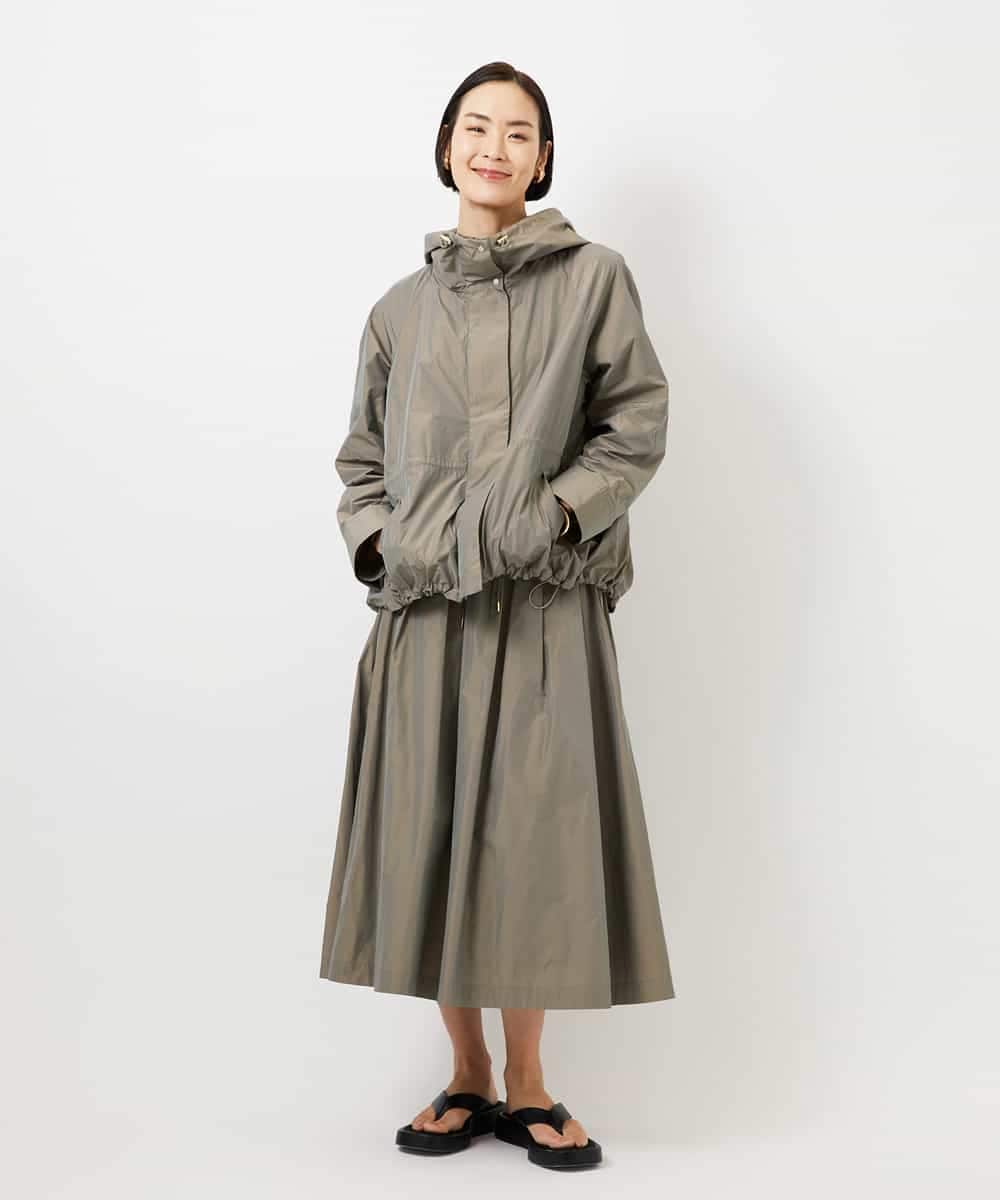 FMHDD05290 MICHEL KLEIN(ミッシェルクラン) [セットアップ対応/コージーボトム]ライトギャザースカート カーキ