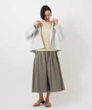 FMHDD05290 MICHEL KLEIN(ミッシェルクラン) [セットアップ対応/コージーボトム]ライトギャザースカート カーキ