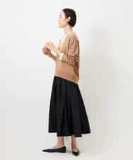 FMHDD05290 MICHEL KLEIN(ミッシェルクラン) [セットアップ対応/コージーボトム]ライトギャザースカート カーキ