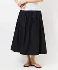 FMHDD05290 MICHEL KLEIN(ミッシェルクラン) [セットアップ対応/コージーボトム]ライトギャザースカート カーキ