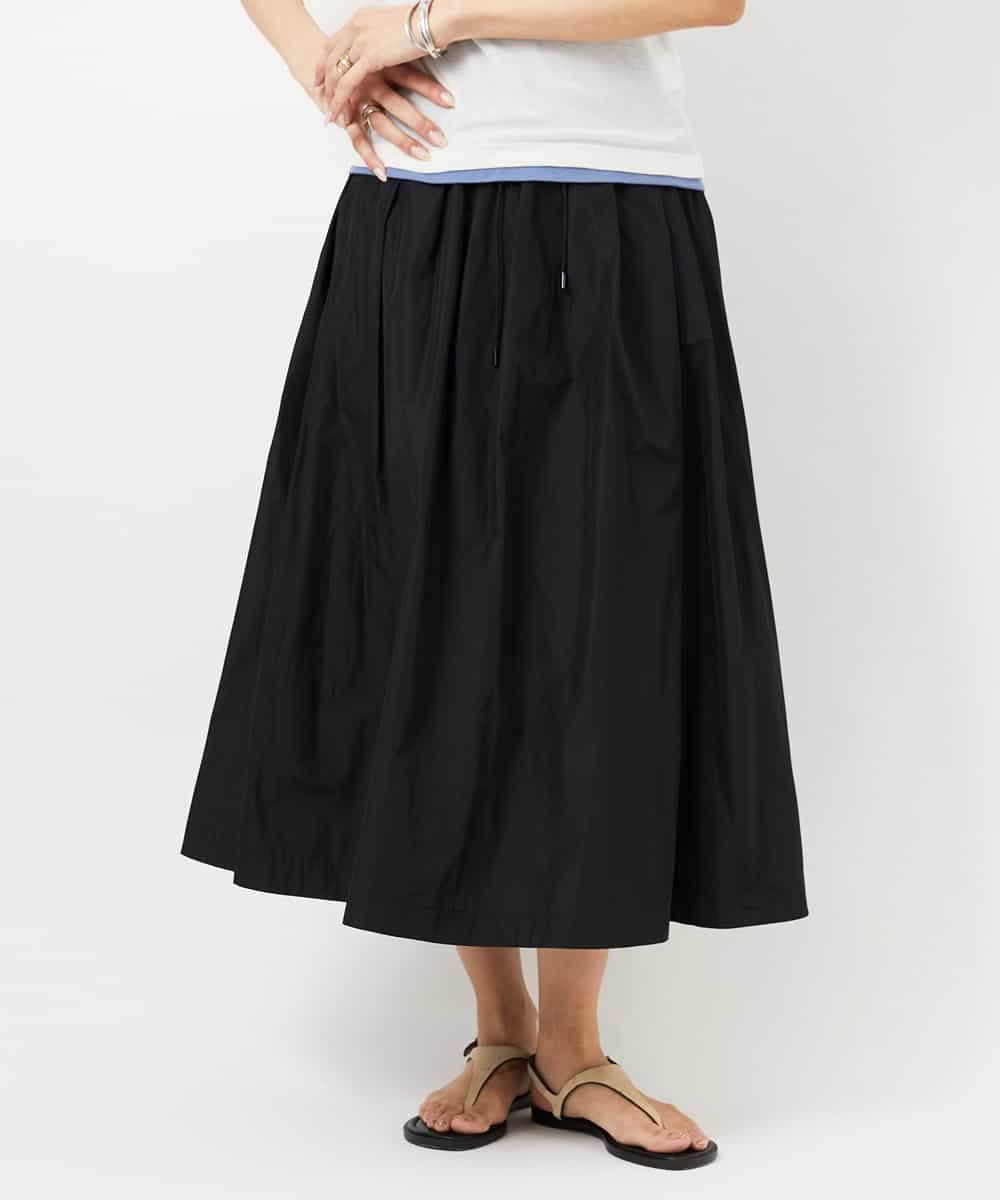 FMHDD05290 MICHEL KLEIN(ミッシェルクラン) [セットアップ対応/コージーボトム]ライトギャザースカート カーキ