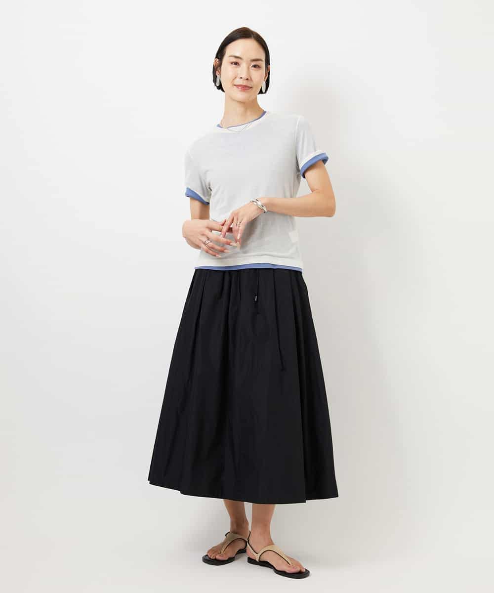 FMHDD05290 MICHEL KLEIN(ミッシェルクラン) [セットアップ対応/コージーボトム]ライトギャザースカート カーキ