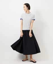 FMHDD05290 MICHEL KLEIN(ミッシェルクラン) [セットアップ対応/コージーボトム]ライトギャザースカート カーキ