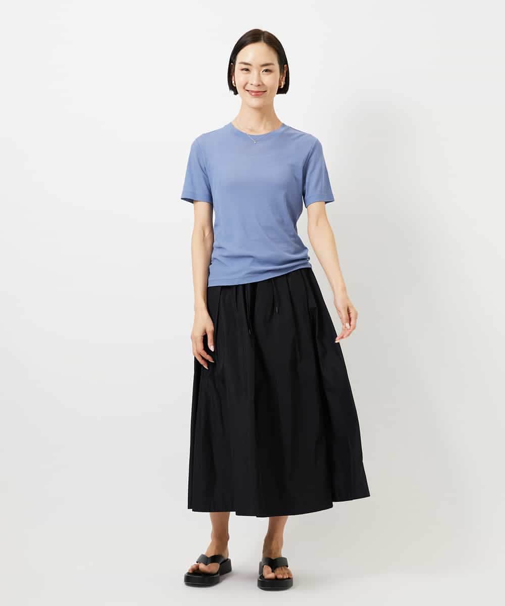 FMHDD05290 MICHEL KLEIN(ミッシェルクラン) [セットアップ対応/コージーボトム]ライトギャザースカート カーキ