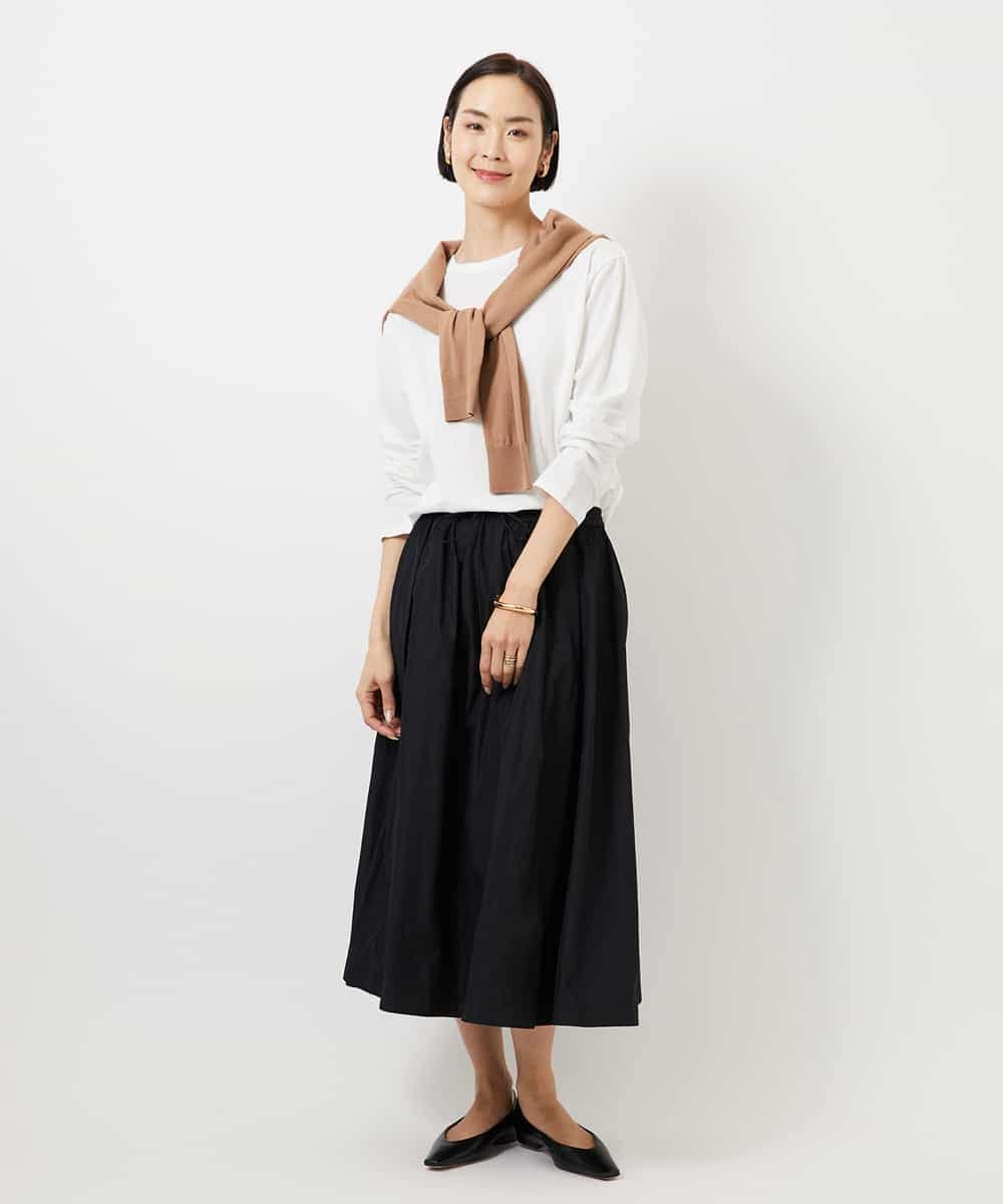 FMHDD05290 MICHEL KLEIN(ミッシェルクラン) [セットアップ対応/コージーボトム]ライトギャザースカート カーキ