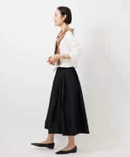 FMHDD05290 MICHEL KLEIN(ミッシェルクラン) [セットアップ対応/コージーボトム]ライトギャザースカート カーキ