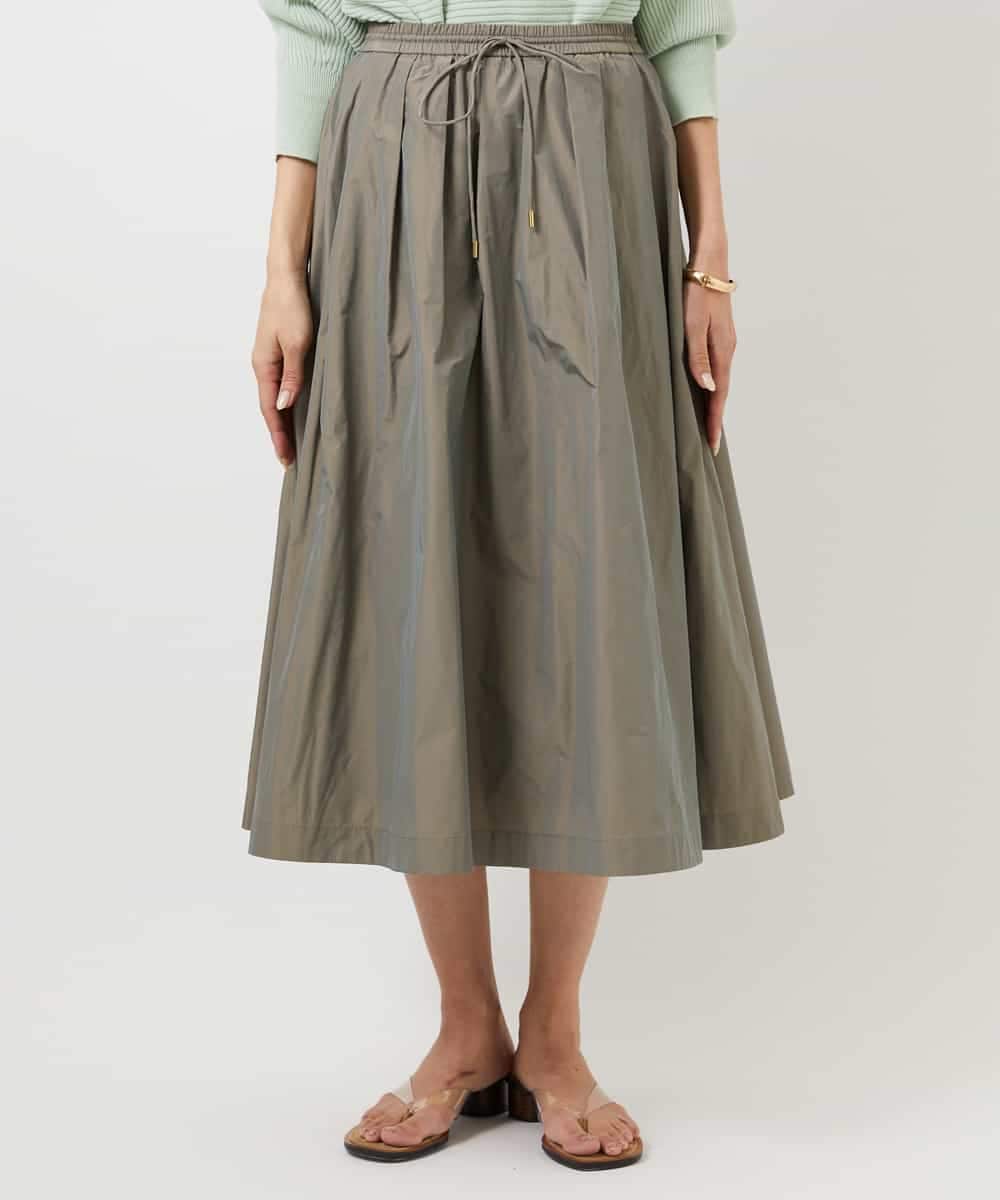 FMHDD05290 MICHEL KLEIN(ミッシェルクラン) [セットアップ対応/コージーボトム]ライトギャザースカート カーキ