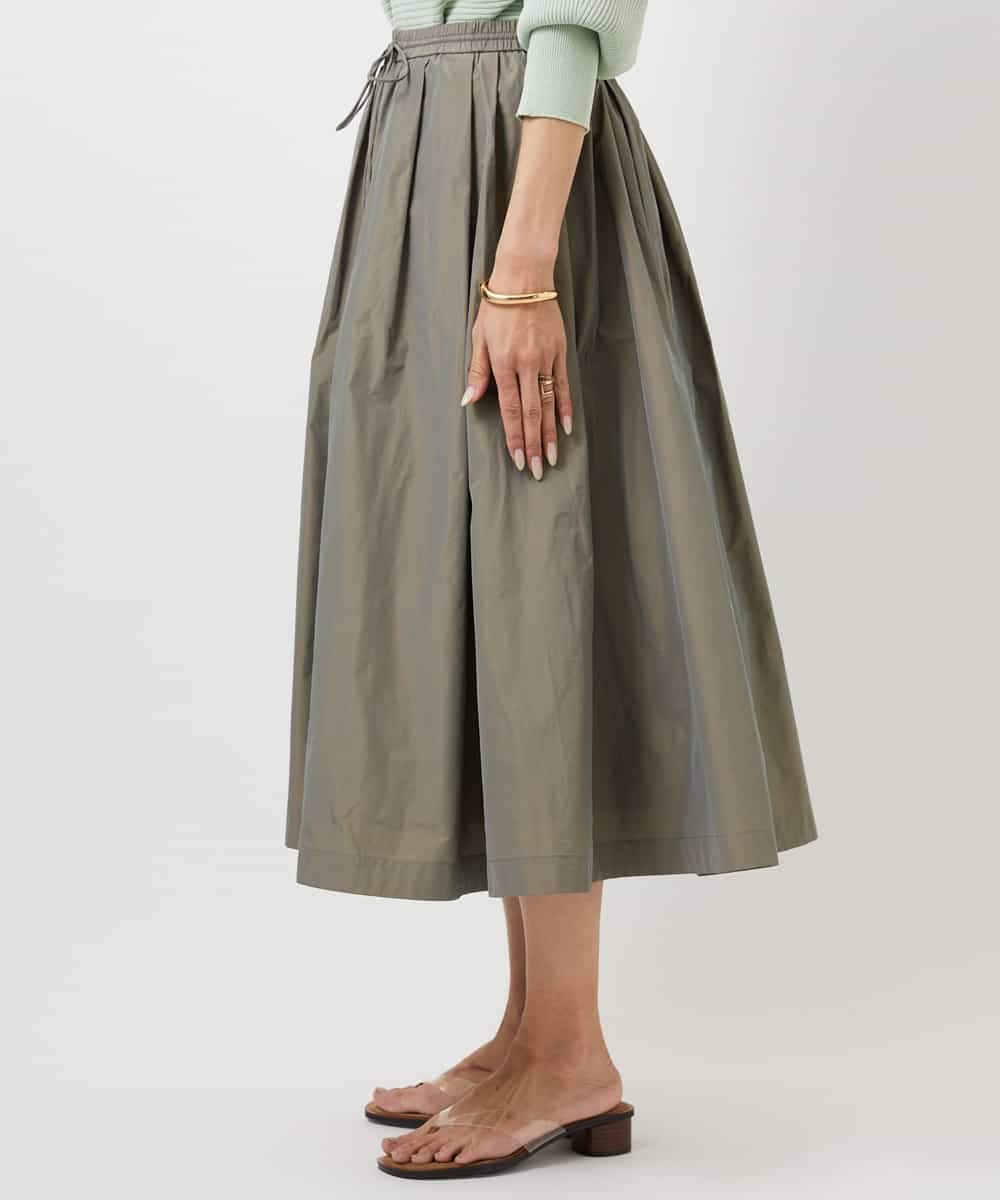FMHDD05290 MICHEL KLEIN(ミッシェルクラン) [セットアップ対応/コージーボトム]ライトギャザースカート カーキ