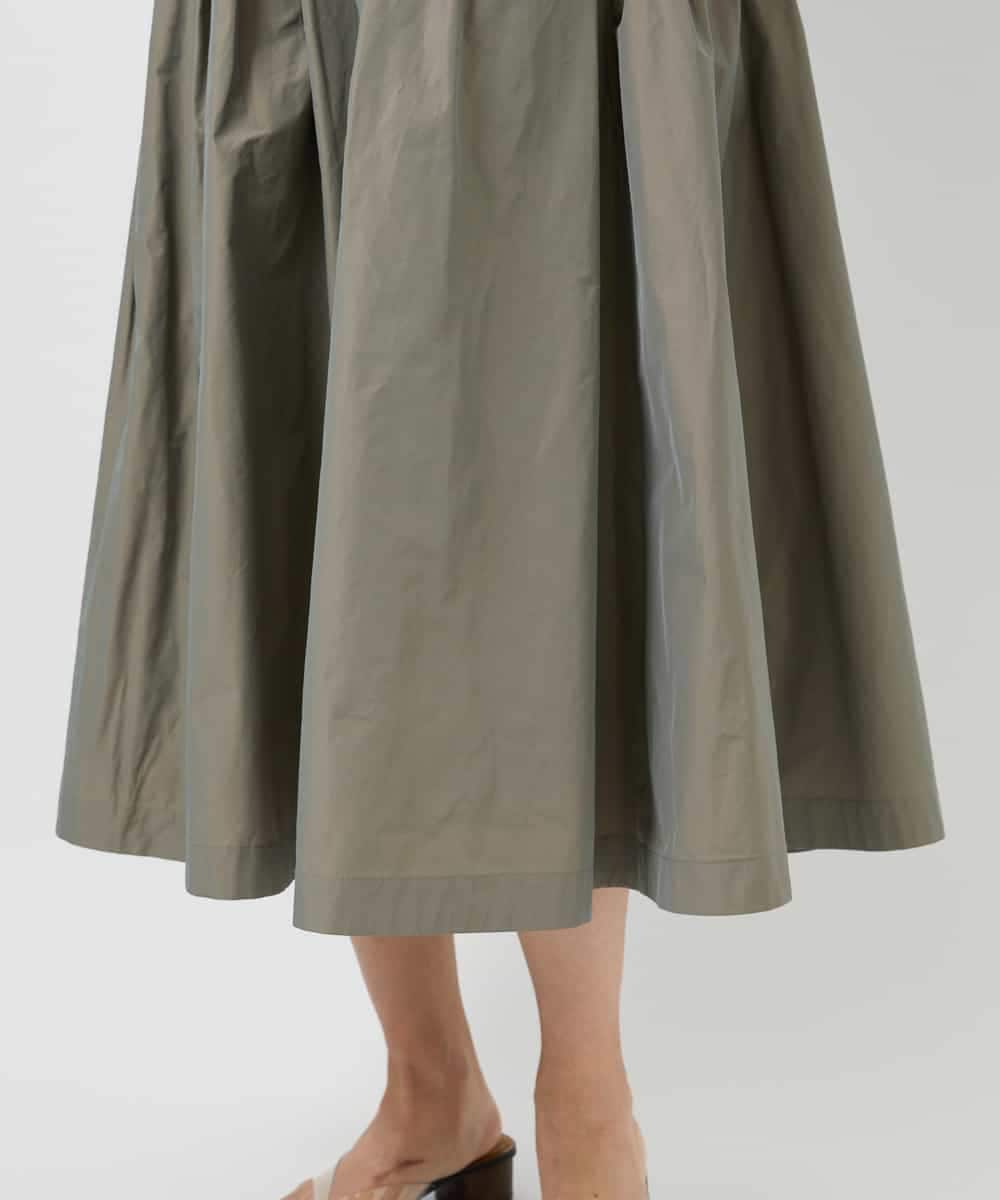 FMHDD05290 MICHEL KLEIN(ミッシェルクラン) [セットアップ対応/コージーボトム]ライトギャザースカート カーキ