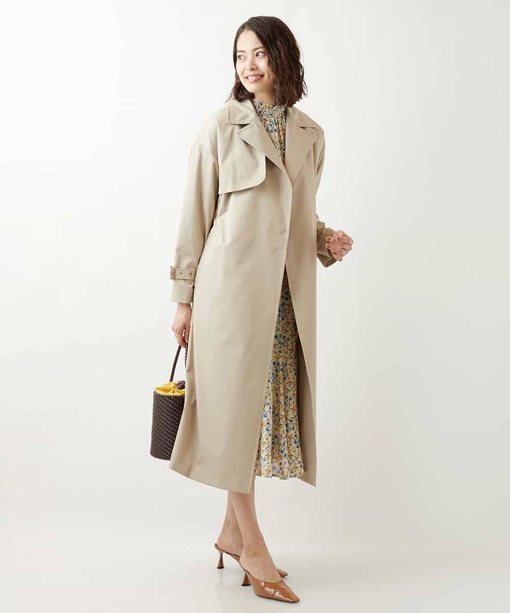 FMHDP10250 MICHEL KLEIN(ミッシェルクラン) ［セットアップ対応/洗える］ヴィンテージフラワーマーメイドスカート イエロー(81)