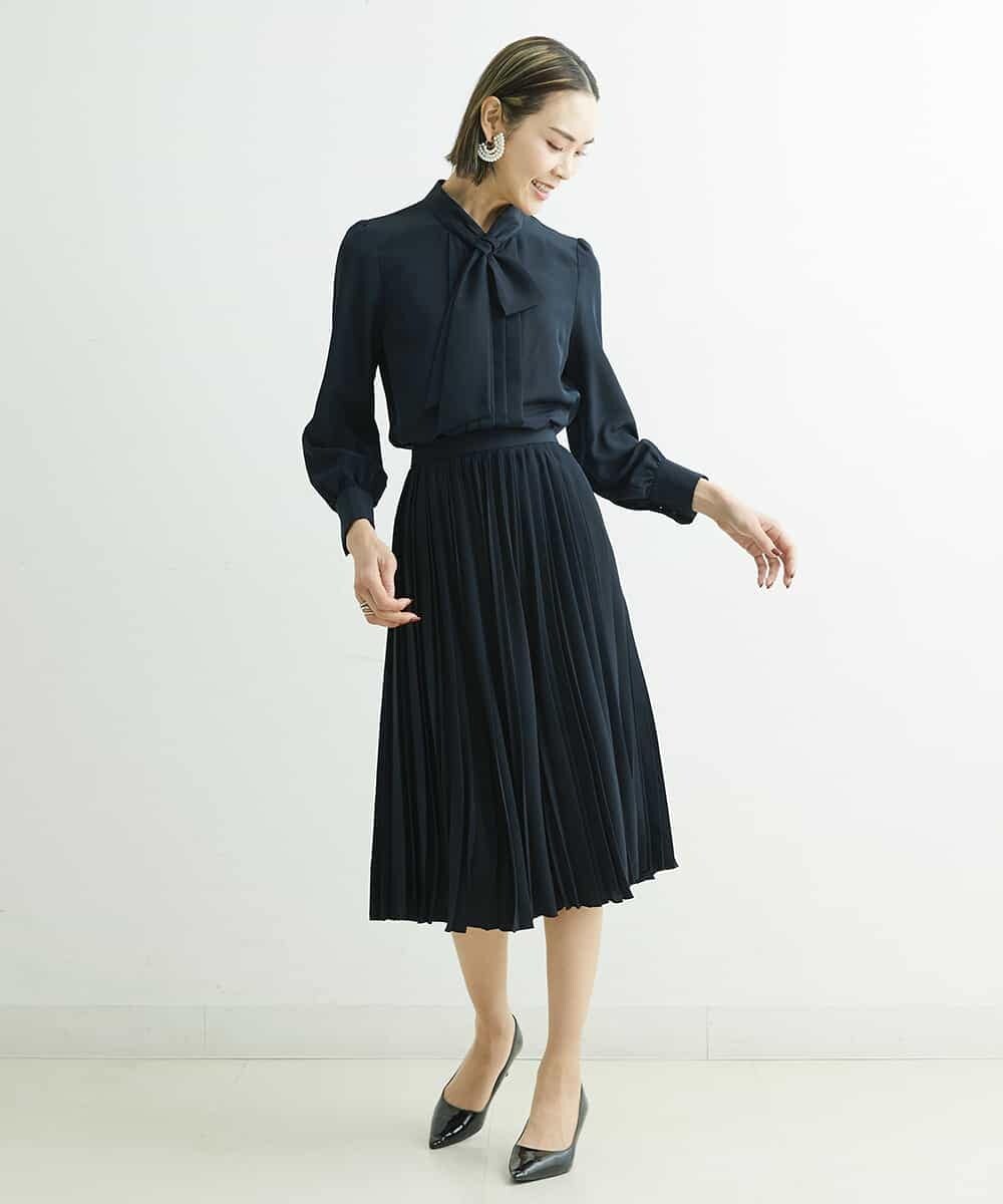 セレモニーにおすすめ]デシンダブルプリーツスカート（セットアップ