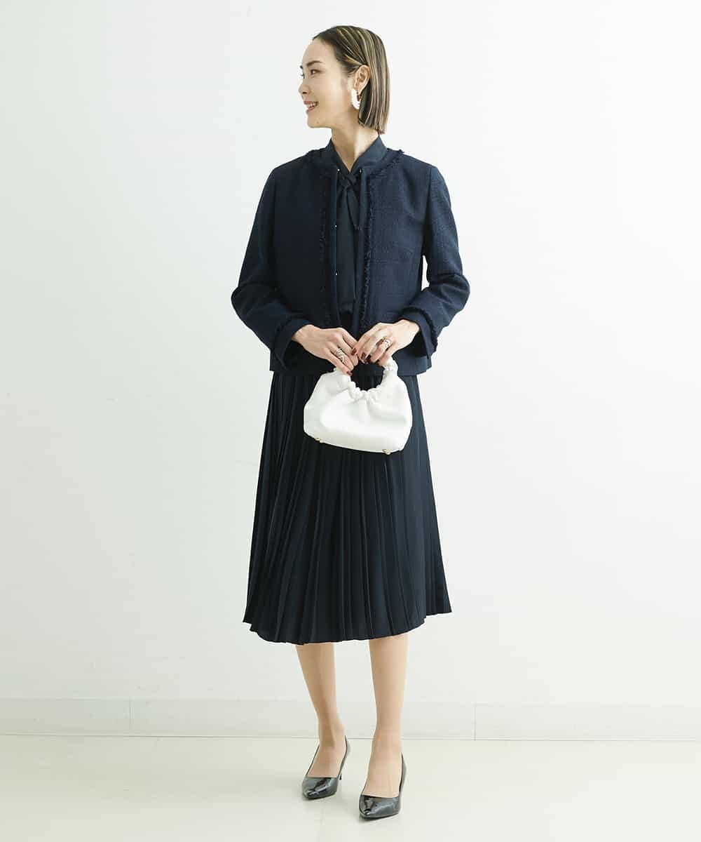 セレモニーにおすすめ]デシンダブルプリーツスカート（セットアップ