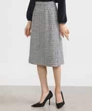 FMHDV01200 MICHEL KLEIN(ミッシェルクラン) [セットアップ対応]ファンシーツイードセミタイトスカート グレー(92)