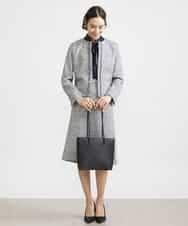 FMHDV01200 MICHEL KLEIN(ミッシェルクラン) [セットアップ対応]ファンシーツイードセミタイトスカート グレー(92)