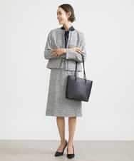 FMHDV01200 MICHEL KLEIN(ミッシェルクラン) [セットアップ対応]ファンシーツイードセミタイトスカート グレー(92)