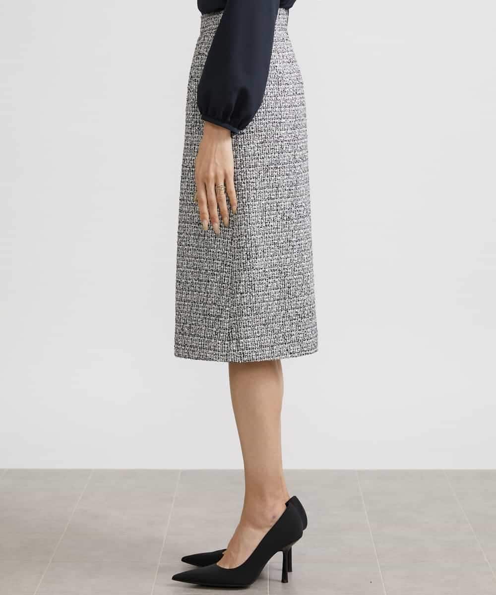 FMHDV01200 MICHEL KLEIN(ミッシェルクラン) [セットアップ対応]ファンシーツイードセミタイトスカート グレー(92)