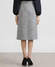 FMHDV01200 MICHEL KLEIN(ミッシェルクラン) [セットアップ対応]ファンシーツイードセミタイトスカート グレー(92)