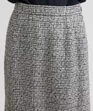 FMHDV01200 MICHEL KLEIN(ミッシェルクラン) [セットアップ対応]ファンシーツイードセミタイトスカート グレー(92)