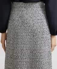FMHDV01200 MICHEL KLEIN(ミッシェルクラン) [セットアップ対応]ファンシーツイードセミタイトスカート グレー(92)