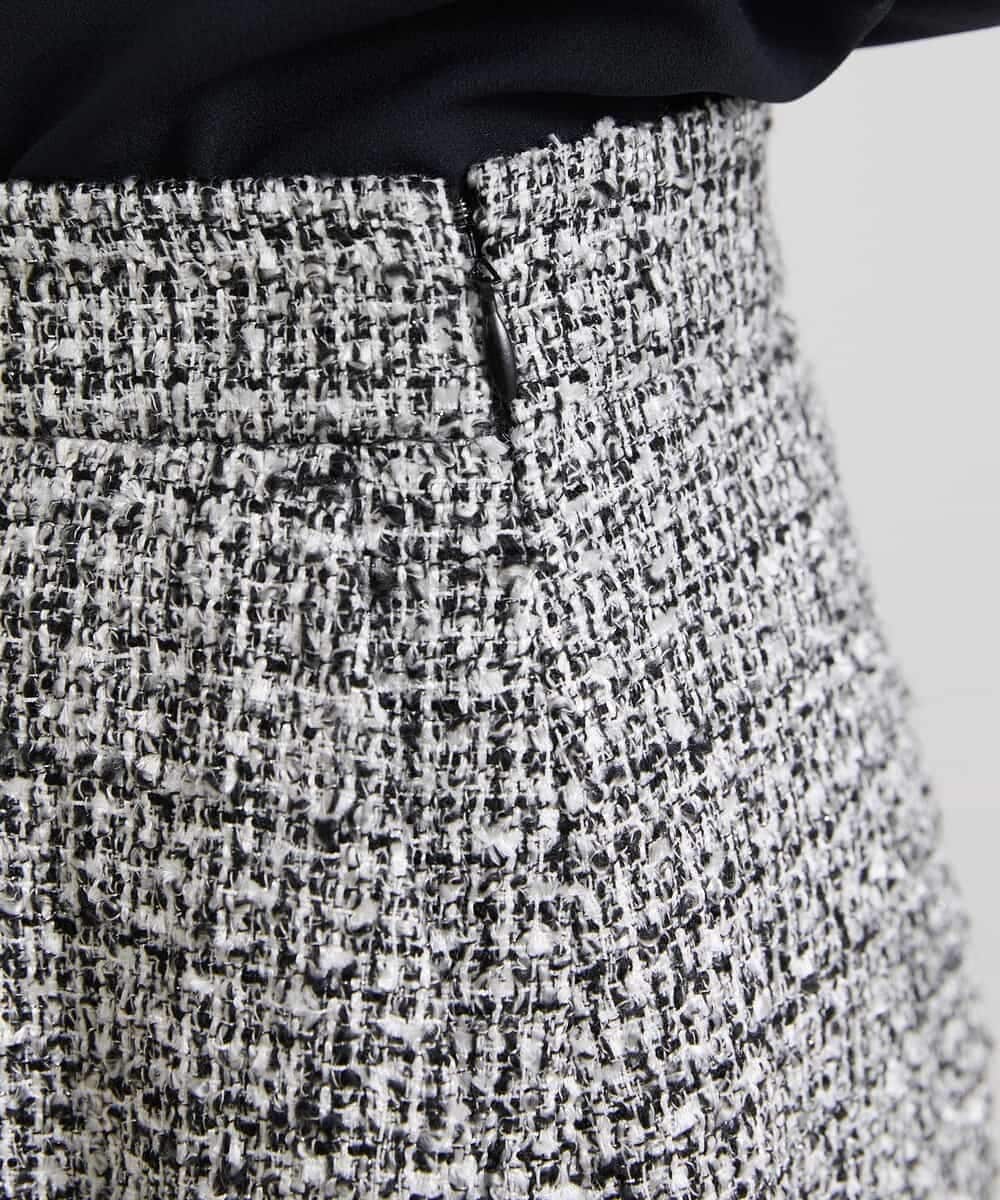 FMHDV01200 MICHEL KLEIN(ミッシェルクラン) [セットアップ対応]ファンシーツイードセミタイトスカート グレー(92)