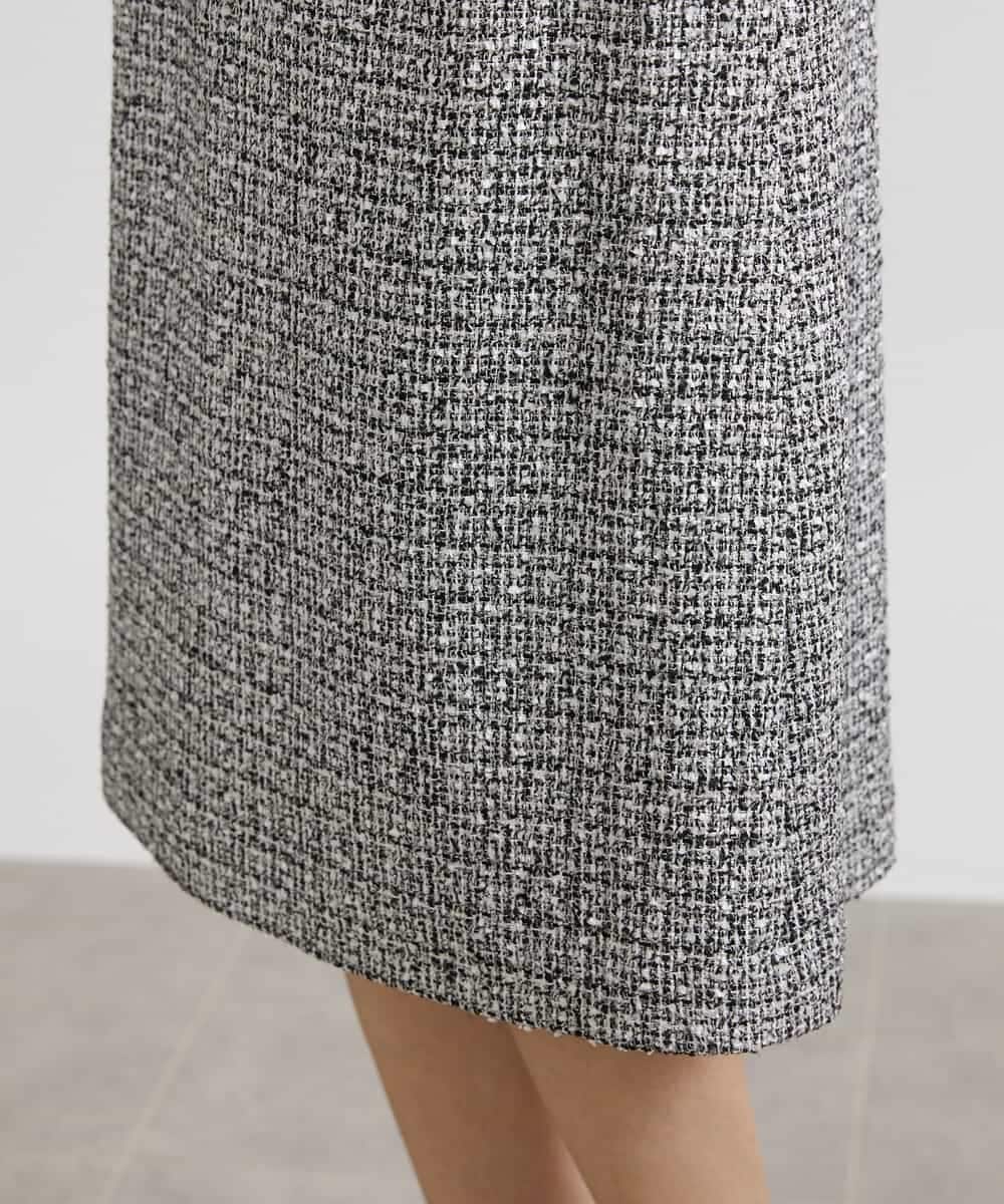 FMHDV01200 MICHEL KLEIN(ミッシェルクラン) [セットアップ対応]ファンシーツイードセミタイトスカート グレー(92)