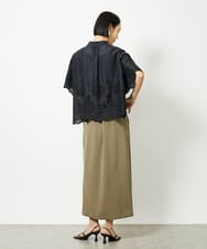 FMHGA05230 MICHEL KLEIN(ミッシェルクラン) ダンボールセミタイトスカート カーキ