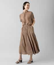FMHGD02300 MICHEL KLEIN(ミッシェルクラン) [セットアップ対応]リネンフレアスカート ライトイエロー