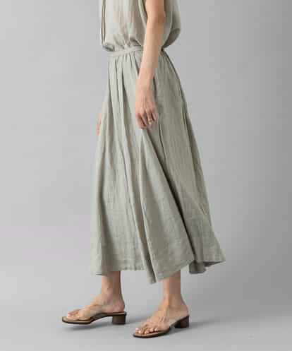 FMHGD02300 MICHEL KLEIN [セットアップ対応]リネンフレアスカート