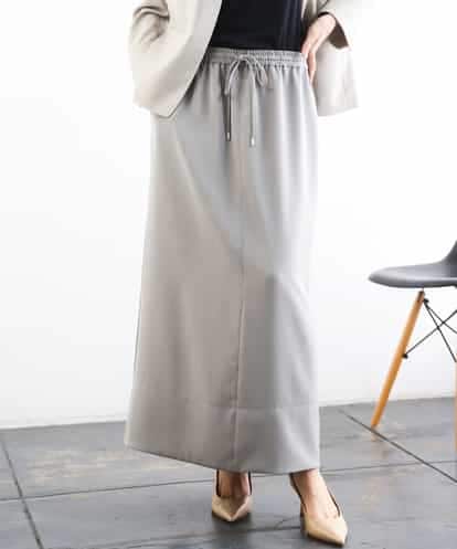 FMHGD03240 MICHEL KLEIN [リラックスボトム]ダルサテン Iラインスカート