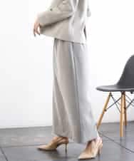 FMHGD03240 MICHEL KLEIN(ミッシェルクラン) [リラックスボトム]ダルサテン Iラインスカート カーキ