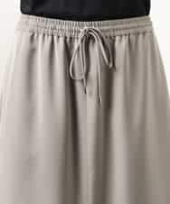 FMHGD03240 MICHEL KLEIN(ミッシェルクラン) [リラックスボトム]ダルサテン Iラインスカート カーキ