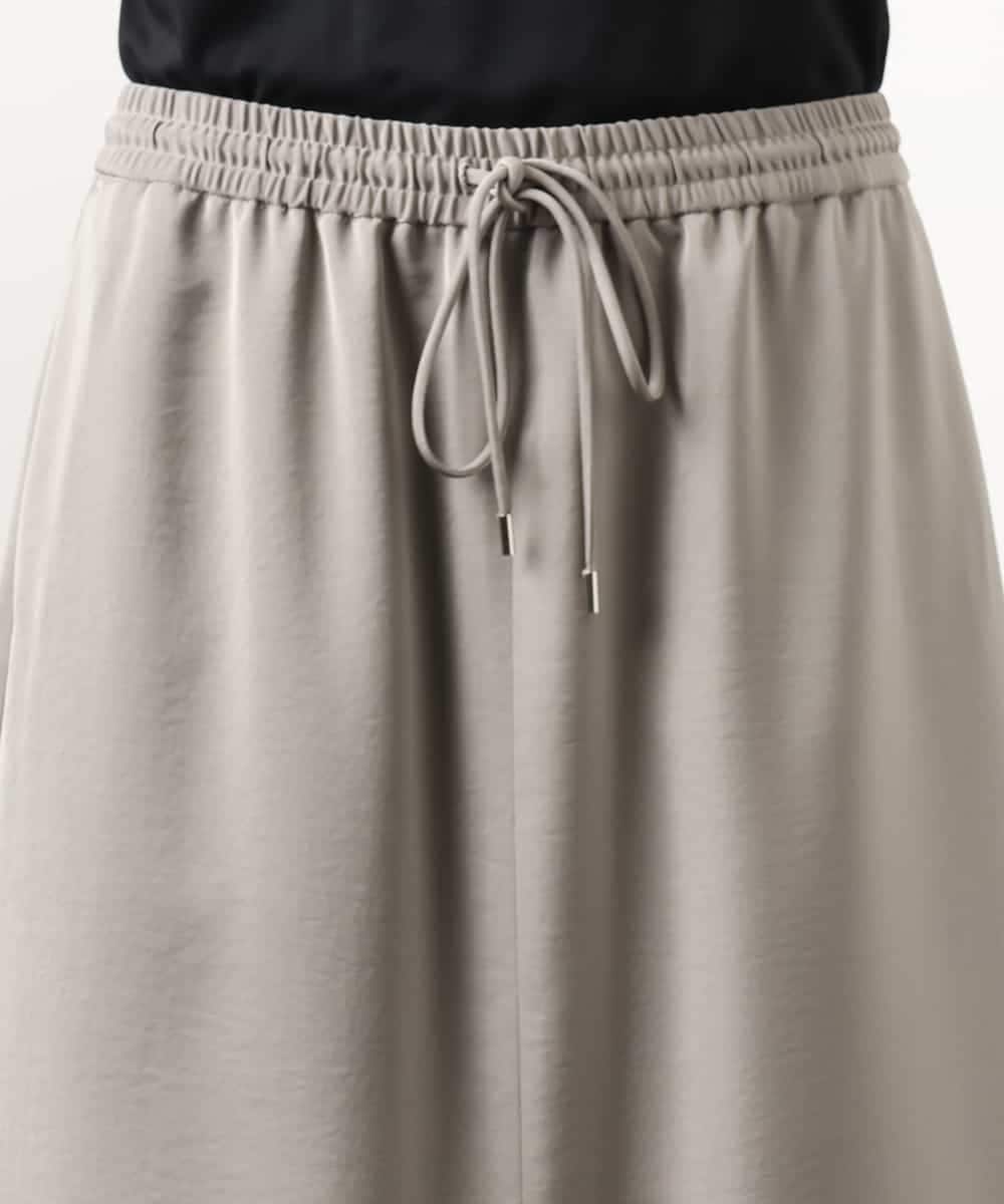 FMHGD03240 MICHEL KLEIN(ミッシェルクラン) [リラックスボトム]ダルサテン Iラインスカート カーキ