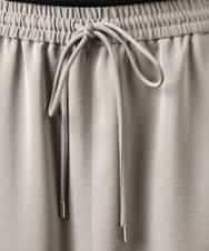 FMHGD03240 MICHEL KLEIN(ミッシェルクラン) [リラックスボトム]ダルサテン Iラインスカート カーキ