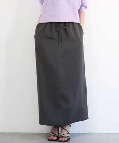 FMHGD03240 MICHEL KLEIN [リラックスボトム]ダルサテン Iラインスカート