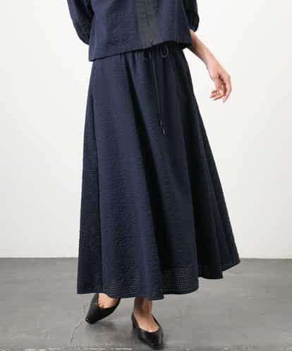 FMHGD05240 MICHEL KLEIN [セットアップ対応/リラックスボトム]ワッフルギャザースカート