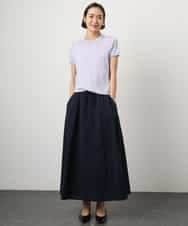 FMHGD05240 MICHEL KLEIN(ミッシェルクラン) [セットアップ対応/リラックスボトム]ワッフルギャザースカート ネイビー